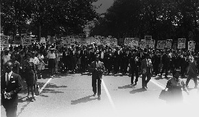 Archival civil rights march image