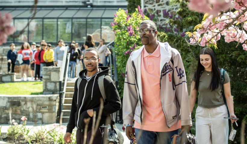 Albright students walk on campus