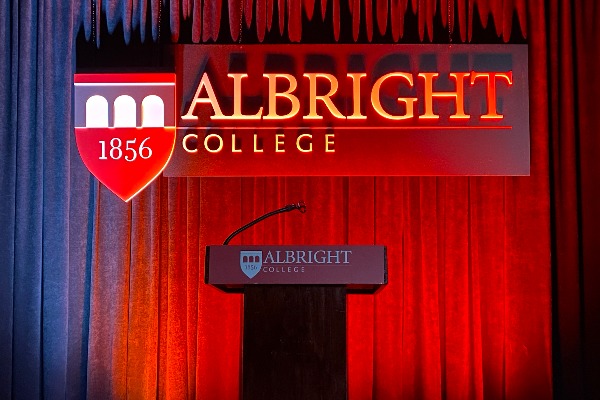 Accepted Students Day podium